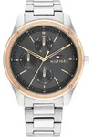 Tommy Hilfiger Herren Tyler Watch, Schwarz - Gold/Silber/Grau
