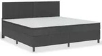 vidaXL Boxspringbett Dunkelgrau Stoff 200x200 cm - Grau