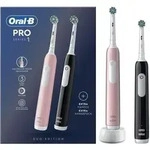 Oral-B Pro 1 Duo Cross Action mit 2. Handst&uuml;ck, Elektrische Zahnb&uuml;rste - Schwarz