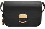 FOSSIL Umh&auml;ngetasche Schultertasche Lennox Flap Crossbody Black schwarz -...