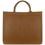 bugatti Leder Schultertasche Shopper mit Laptopfach Daphne Tote Bag Cognac braun -