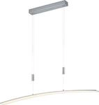 LED-Pendelleuchte - Silbergrau - Metall - 1-flammig - 100 x 150 cm - mit