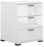 Nachttisch Vicco Marseille Wei&szlig; Hochglanz 46.2 x 60 cm, Model 40268 - Wei&szlig;