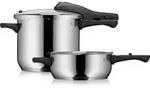 WMF Perfect One Pot Schnellkochtopf-Set, 22 cm, 6,5 und 3,0 Liter 1512001166
