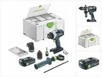 Festool TPC 18/4 I-Basic-Set Akku Schlagbohrschrauber 18 V 75 Nm Brushless + 1x...