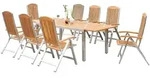Merxx Gartenm&ouml;belset Keros 9tlg., 8 Klappsessel, 1 Ausziehtisch 180 (240) x...