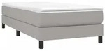 vidaXL Boxspringbettgestell Hellgrau 100x200 cm Stoff - Grau