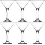 LAV 6-teiliges Martini Cocktail Gl&auml;ser-Set "Serie MISKET" 175 ml