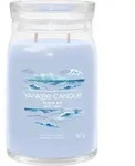 Yankee Candle Signature, Zylinder, Blau, Bernstein, Jasmin, Sandelholz, 90 h, 1