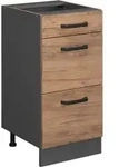 K&uuml;chenunterschrank Vicco R-Line Goldkraft Eiche 40 cm mit Schubladen, ohne
