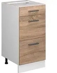 K&uuml;chenunterschrank Vicco R-Line Sonoma 40 cm mit Schubladen, ohne Arbeitsplatte,