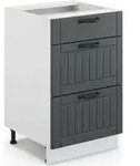 K&uuml;chenunterschrank Vicco Fame-Line Anthrazit Landhaus 50 cm ohne Arbeitsplatte,