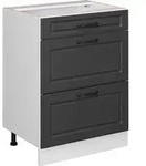K&uuml;chenunterschrank Vicco R-Line Anthrazit Landhaus 60 cm mit Schubladen, ohne