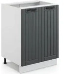 K&uuml;chenunterschrank Vicco Fame-Line Anthrazit Landhaus 60 cm ohne Arbeitsplatte,
