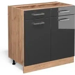 K&uuml;chenunterschrank Vicco R-Line Anthrazit Hochglanz 80 cm ohne Arbeitsplatte, Model