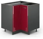 Eckunterschrank Vicco Fame-Line Bordeaux Hochglanz 80.5 cm ohne Arbeitsplatte, Model