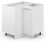 Eckunterschrank Vicco Fame-Line Wei&szlig; Hochglanz 80.5 cm ohne Arbeitsplatte, Model