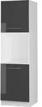 Herdumbauschrank Vicco Fame-Line Anthrazit Hochglanz 60 cm mit offenem Regal, Model