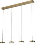 Fabas Luce Dunk 4-flammige Pendelleuchte - 32W dimmbare LED - Satiniertes Messing