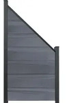 Zaun Abschlusselement GroJa Solid Grande Stecksystem ohne Pfosten 90 x 180 cm