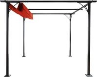 Pergola MCW-C42, Garten Pavillon, stabiles 6cm-Gestell + Schiebedach 3,5x3,5m