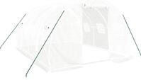 vidaXL Gew&auml;chshaus mit Stahlrahmen Wei&szlig; 12 m&sup2; 4x3x2 m