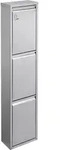 SVITA V3X8 M&uuml;lleimer 24 Liter 3x8L Standeimer Edelstahl M&uuml;lltrennung silber