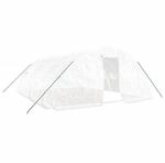 vidaXL Gew&auml;chshaus mit Stahlrahmen Wei&szlig; 30 m&sup2; 6x5x2,3 m