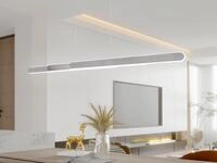 LED Pendelleuchte HELIOS Silber mit TOUCH Dimmer