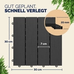 CASARIA WPC Fliesen 30x30 cm 66er Set 6m? Stecksystem Drainage Zuschneidbar Terrasse