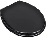 vidaXL Toilettensitze mit Deckel 2 Stk. MDF Schwarz - Schwarz