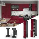 Apothekerschrank Vicco Fame-Line Bordeaux Hochglanz 30 cm, Model 36475 -