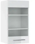 K&uuml;chenglasschrank Vicco Fame-Line Wei&szlig; Hochglanz 40 cm, Model 33515 - Wei&szlig;