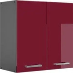H&auml;ngeschrank Vicco R-Line Rot Hochglanz 60 cm, Model 34927 - Rot/Dunkelgrau