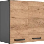 H&auml;ngeschrank Vicco R-Line Goldkraft Eiche 60 cm, Model 34896 - Braun/Dunkelgrau