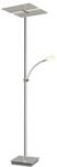 Lucande LED-Stehleuchte Parthena, nickel, Metall, 180 cm