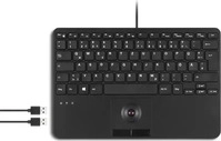 Perixx 12073, Perixx PERIBOARD-526 H DE USB Tastatur Deutsch, QWERTZ Schwarz USB-Hub,