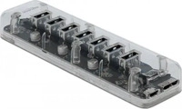 Delock 64088, Delock 64088 USB-Hub 7 Port USB-A USB 3.2 Gen1 5 GBit/s Transparent