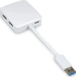 Raspberry Pi SC1636, Raspberry Pi SC1636 USB-Hub 4 Port USB-A USB 3.0 5 GBit/s Wei&szlig;