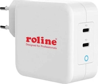Roline 19.11.1053, Roline 19.11.1053 USB Ladeger&auml;t 100 W 2x USB-C USB PD Wei&szlig;