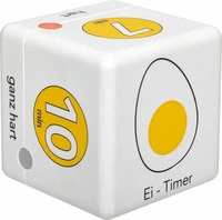 TFA Dostmann 38.2041.07, TFA Dostmann Cube Timer Ei Eieruhr Wei&szlig;, Gelb digital