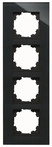 Kopp 406605001, Kopp 4fach Rahmen Abdeckung HK 07, ATHENIS Anthrazit (gl&auml;nzend)