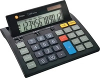 Twen J-1200, Twen J 1200 Tischrechner Schwarz Display (Stellen): 12solarbetrieben,