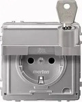 Merten MEG2317-7260, Merten Steckdose Aquadesign Aluminium MEG2317-7260 1St.