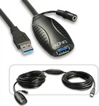 LINDY 43156, LINDY USB-Kabel USB 3.2 Gen1 USB-A Stecker, USB-A Buchse 10.00m Schwarz