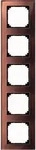 Merten 489515, Merten 5fach Rahmen Abdeckung System M, M-Plan Braun 489515 1St.