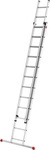 Hailo 7212-007, Hailo ProfiStep duo 7212-007 Aluminium Schiebeleiter Arbeitsh&ouml;he