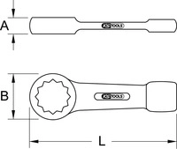 KS Tools 517.2905, KS Tools 517.2905 Schlag-Ringschl&uuml;ssel Schl&uuml;sselweite...