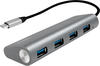 LogiLink UA0309, LogiLink UA0309 4 Port USB-C (USB 3.2 Gen 2) Multiport Hub Grau