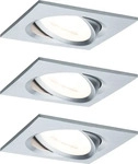 Paulmann 93492, Paulmann 93492 Einbauleuchte 3er Set 18W Aluminium (gedreht)
